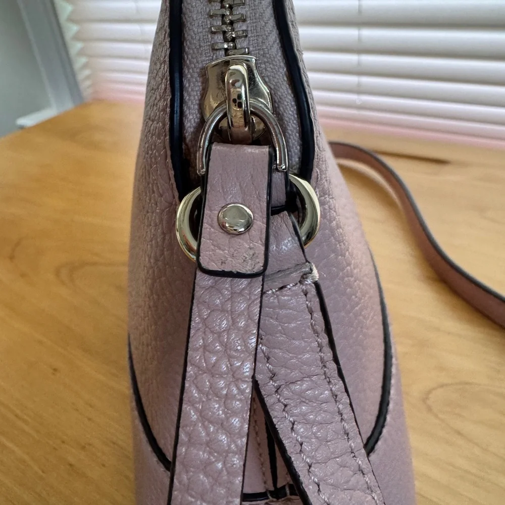 NEW KATE SPADE Leather Blush Pink Southport Ave Hanna Crossbody Bag zip closure - Picture 9 of 11